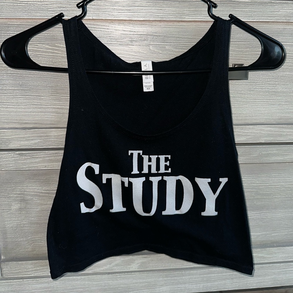 Bella Canvas The Study Black Cropped Tank Top
